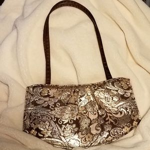 VS Gold/brown/cream floral VS small purse/bag